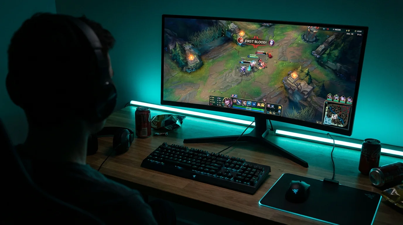 First Blood-marknad i LoL esports med tidig spelanalys och oddsvärdering
