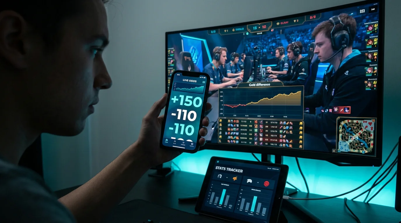 LoL live betting med realtidsanalys av pågående esportmatch